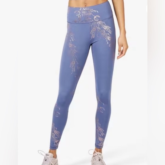 Sweaty Betty - Goddess Foil Legging Full-Length (blue bronze foil) — NEW w/tags - Picture 5 of 5